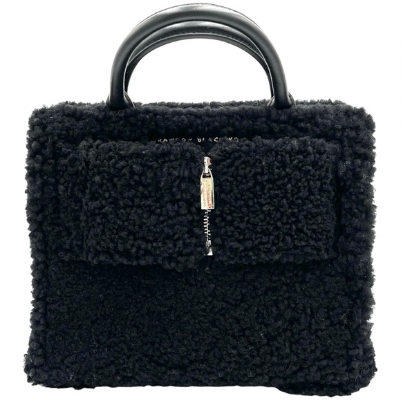 Brandon Blackwood Handbags - Brandon Blackwood Medium Kuei in Black Shearling